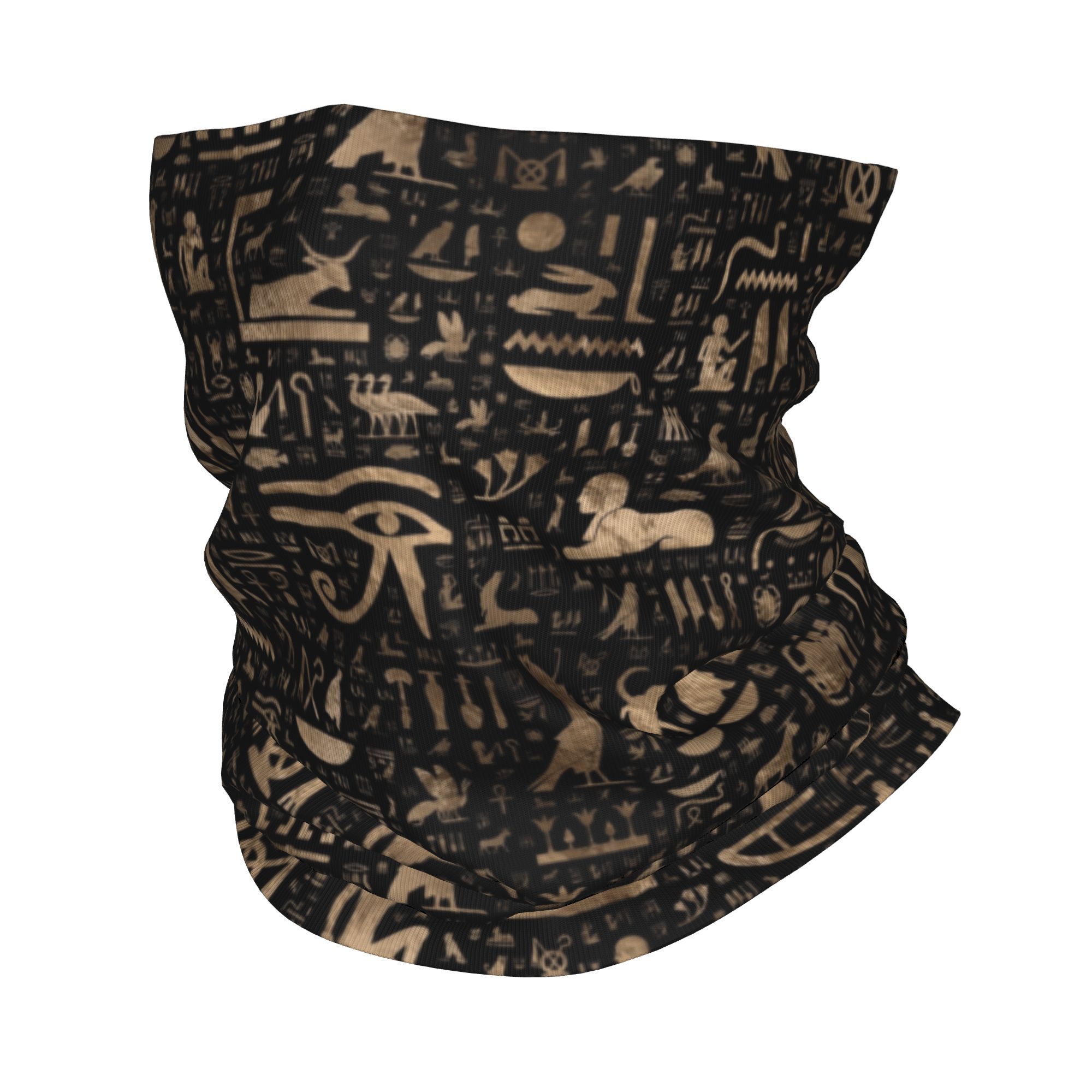 Men Fashion Egypt - Ancient Egyptian Hieroglyphs Neck Gaiter Women