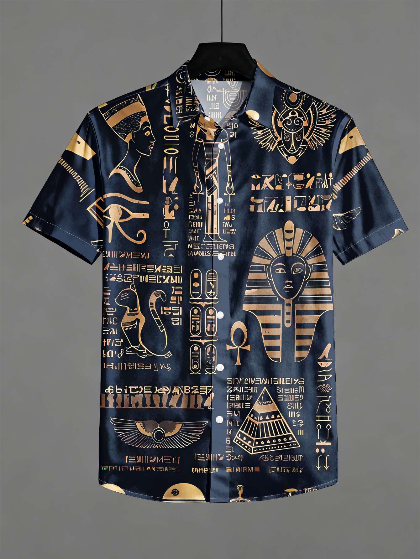 Men Fashion Egypt - Vintage Egypt Symbol Pharaoh Cat Hieroglyph