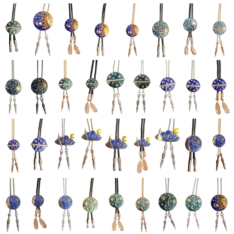 Jeans Shirt Fashion For Men - Delicate Jeweled Bolo Tie Cowboy Punk