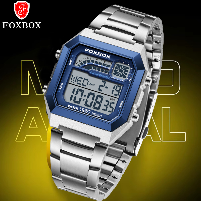 Mens Fashion Week - FOXBOX Fashion Luxury Digital Man Watch