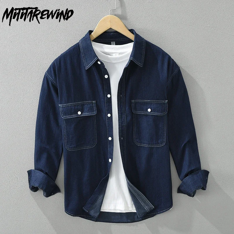 Korean Fashion Men Denim Shirt - Jeans Shirt Fashion For Men recension och pris