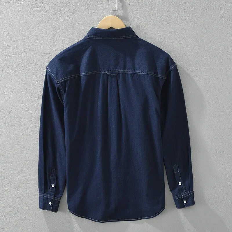 Korean Fashion Men Denim Shirt - Jeans Shirt Fashion For Men recension och pris
