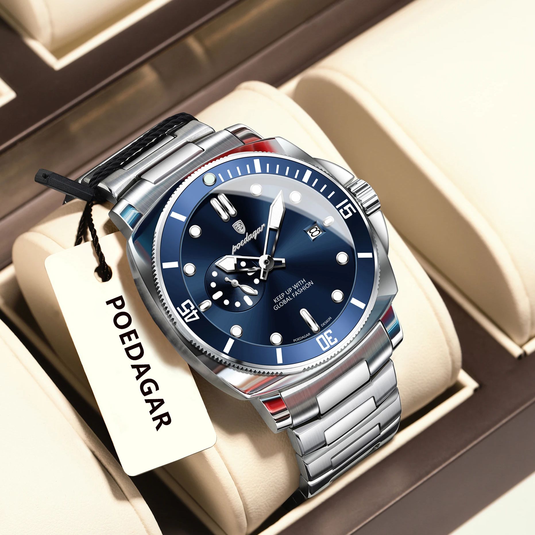 POEDAGAR Top Fashion Luxury Wa - Men'S Fashion Zone recension och pris