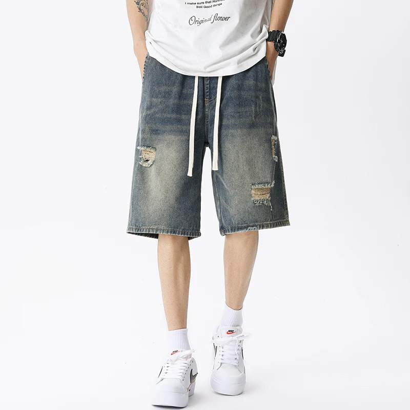 Summer Thin Denim Shorts Men's - Men'S Fashion Loose Pants recension och pris