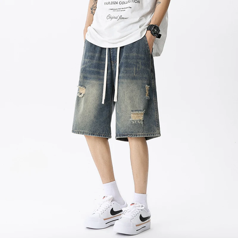 Summer Thin Denim Shorts Men's - Men'S Fashion Loose Pants recension och pris