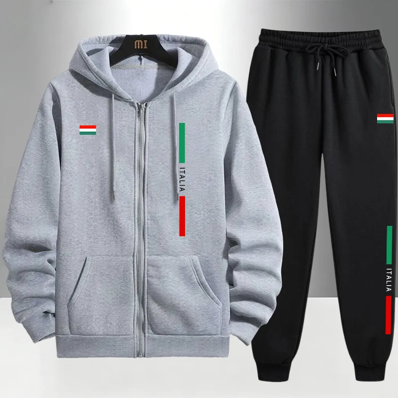Italy Fashion Men's Set Zipper - Men'S Fashion Zipper Hoodie recension och pris