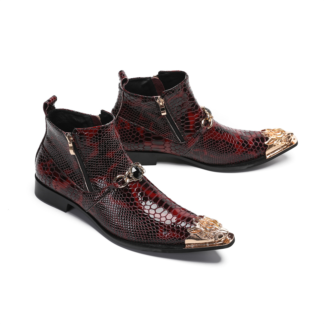fashion metal pointed toe real - Mens Fashion Dress Shoes recension och pris