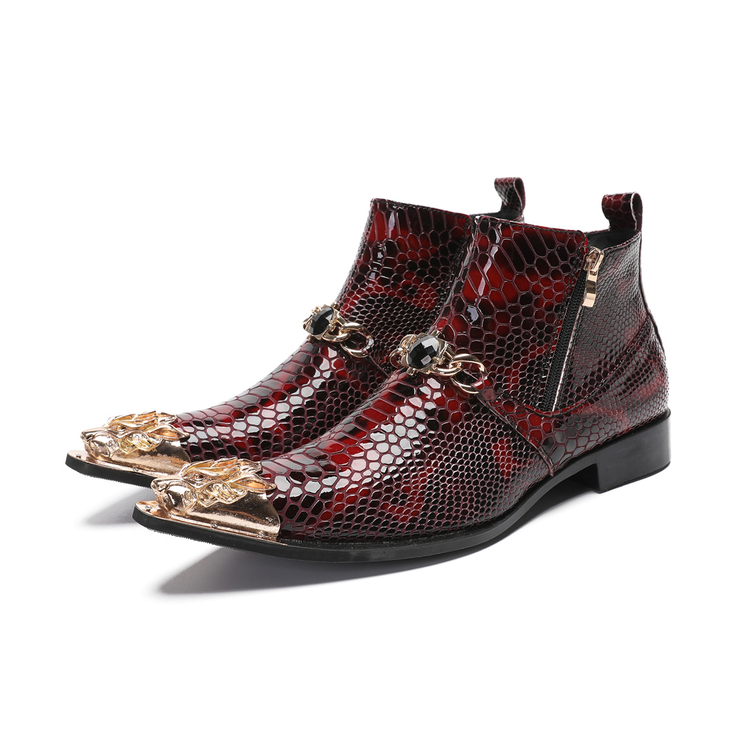 fashion metal pointed toe real - Mens Fashion Dress Shoes recension och pris