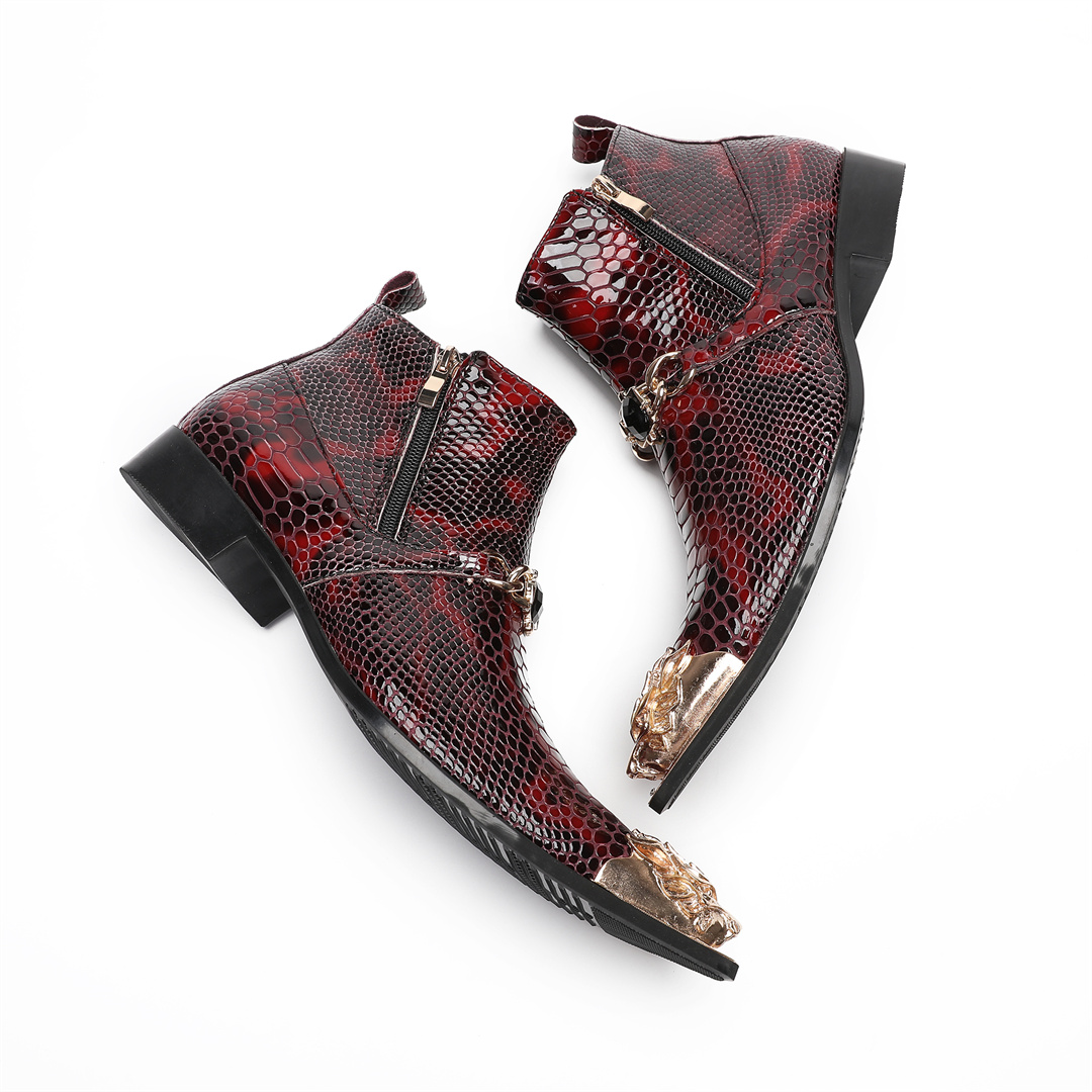fashion metal pointed toe real - Mens Fashion Dress Shoes recension och pris