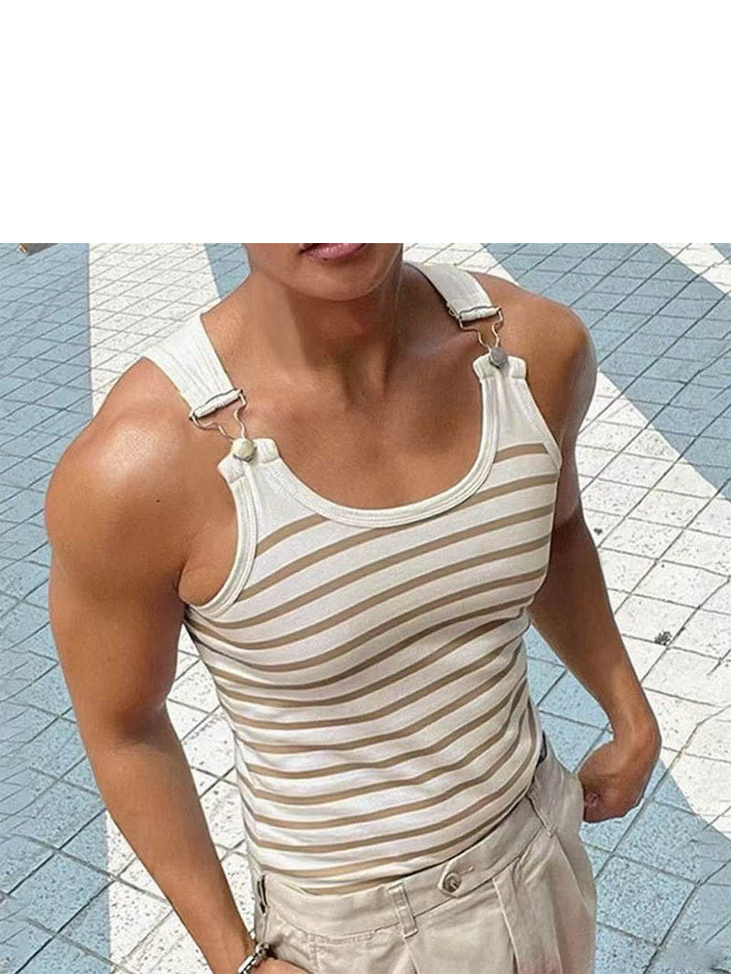 Slim Fit Metal Buttoned Tank T - Men'S Fashion Online recension och pris