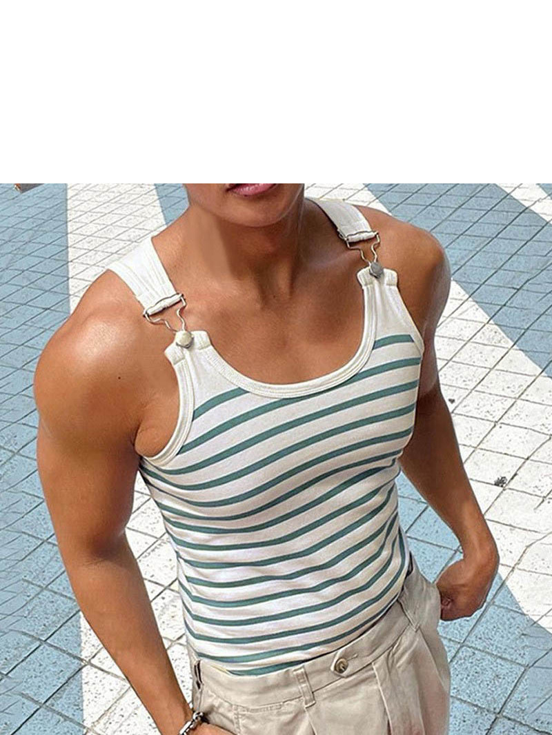 Slim Fit Metal Buttoned Tank T - Men'S Fashion Online recension och pris