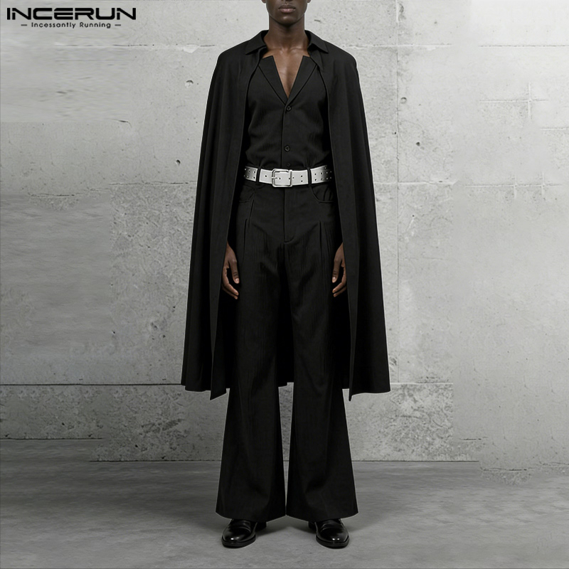 INCERUN Men Sets Solid Color L - Men'S Fashion Loose Pants recension och pris