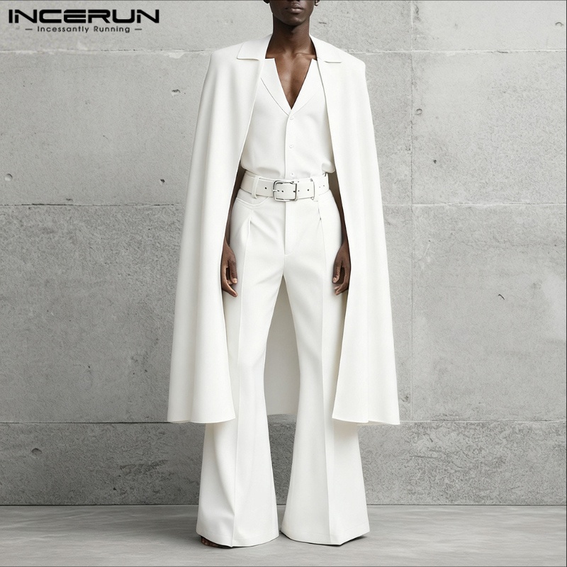 INCERUN Men Sets Solid Color L - Men'S Fashion Loose Pants recension och pris