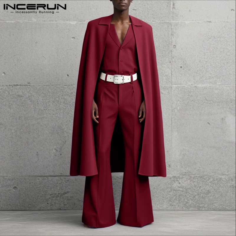 INCERUN Men Sets Solid Color L - Men'S Fashion Loose Pants recension och pris
