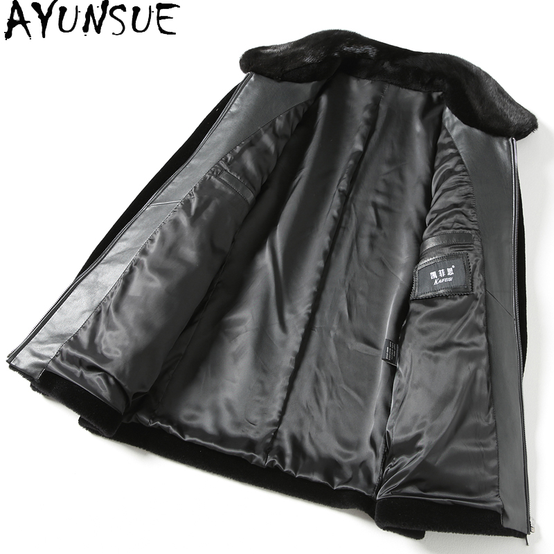 AYUNSUE Casual 100% Wool Coats - Men'S Fashion Zipper Jacket recension och pris