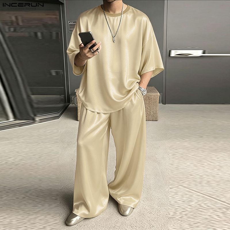 INCERUN Men's Sets Solid Loose - Men'S Fashion Loose Pants recension och pris