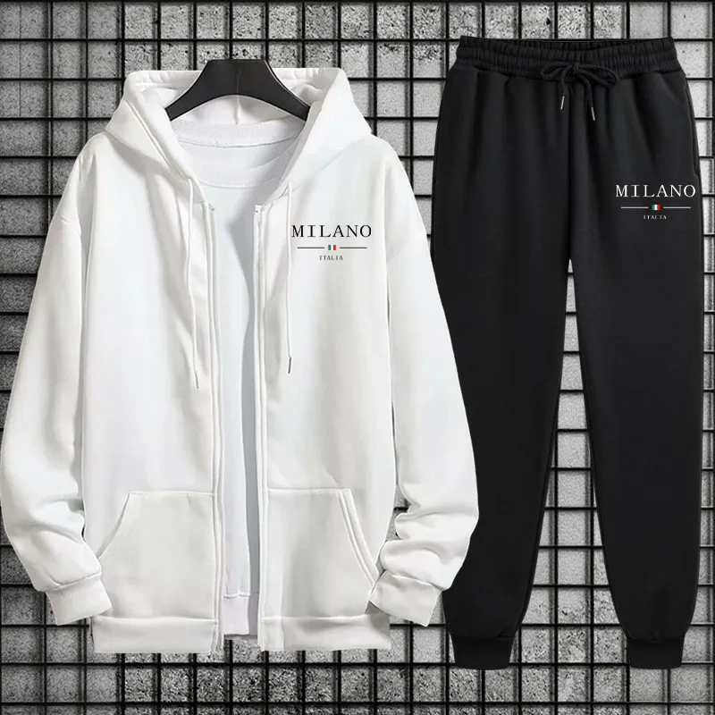 Spring 2026 Men's Tracksuit Ca - Men'S Fashion Zipper Hoodie recension och pris