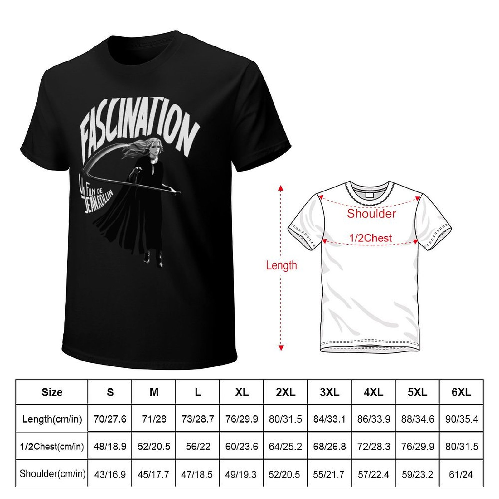 Fascination Jean Rollin T-Shir - Jeans Shirt Fashion For Men recension och pris