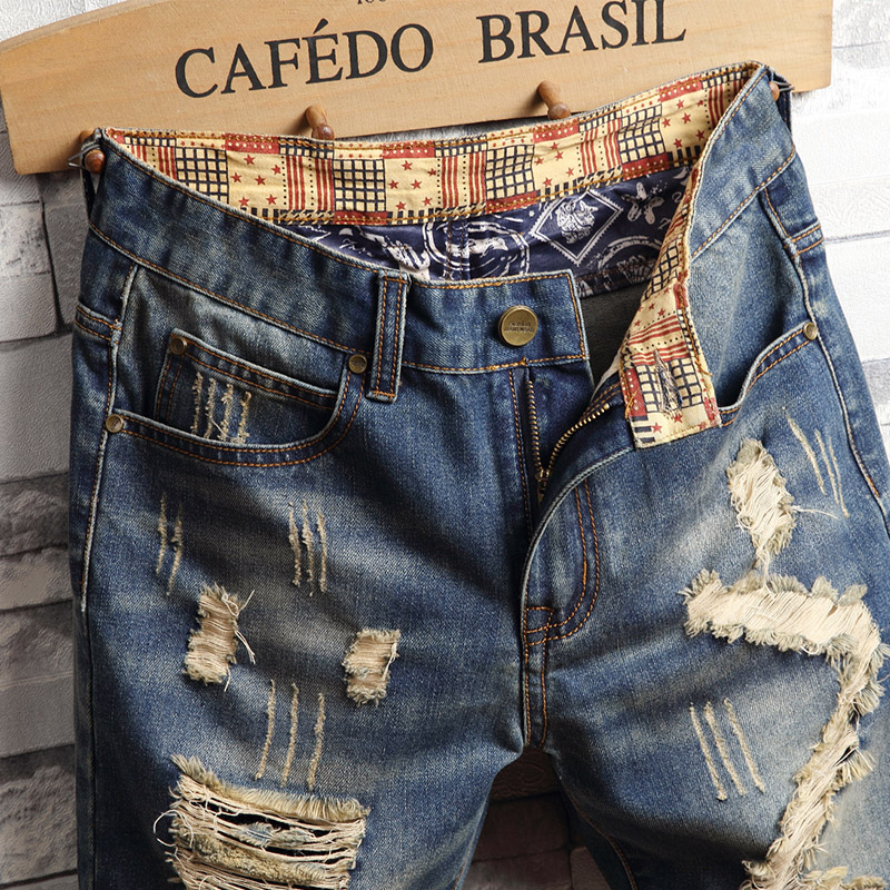 Ripped Hip-hop Denim Shorts Me - Men'S Fashion Loose Pants recension och pris