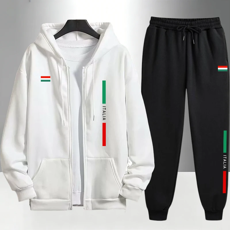 Italy Fashion Men's Set Zipper - Men'S Fashion Zipper Hoodie recension och pris