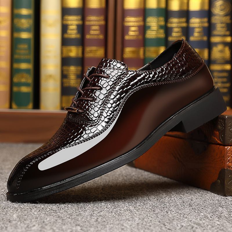 Men's Glossy Patent Leather Br - Mens Fashion Dress Shoes recension och pris