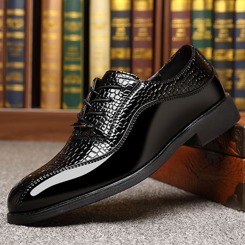 Men's Glossy Patent Leather Br - Mens Fashion Dress Shoes recension och pris