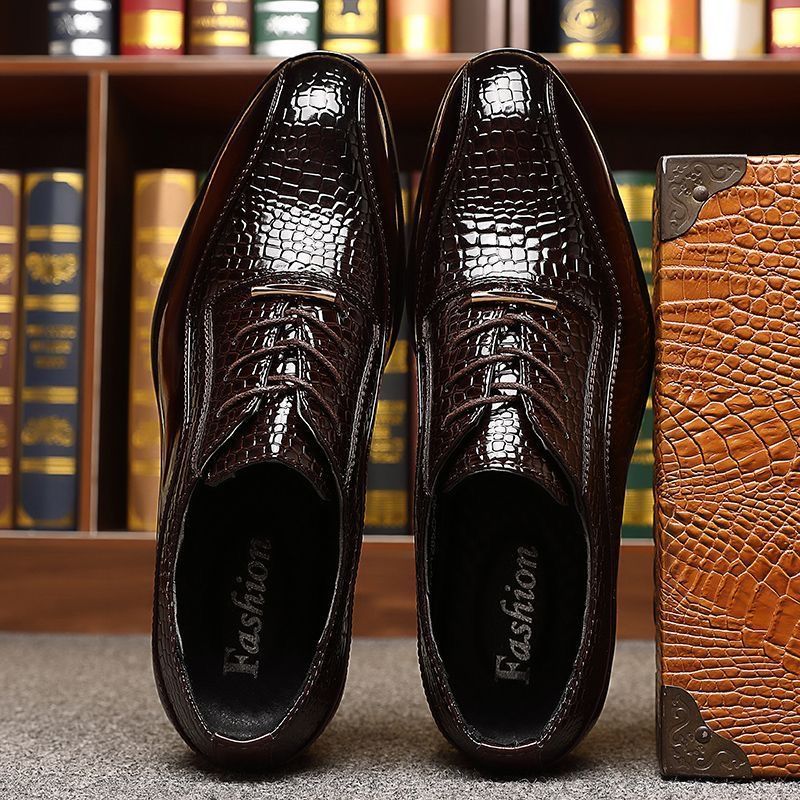 Men's Glossy Patent Leather Br - Mens Fashion Dress Shoes recension och pris