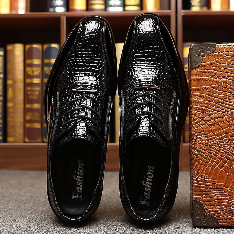 Men's Glossy Patent Leather Br - Mens Fashion Dress Shoes recension och pris