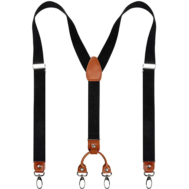 2.5cm 4 Clips Suspenders Clips - Jeans Shirt Fashion For Men recension och pris
