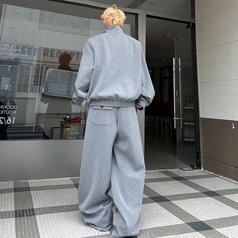 LUZHEN Color Cardigan 2026 PU  - Men'S Fashion Loose Pants recension och pris