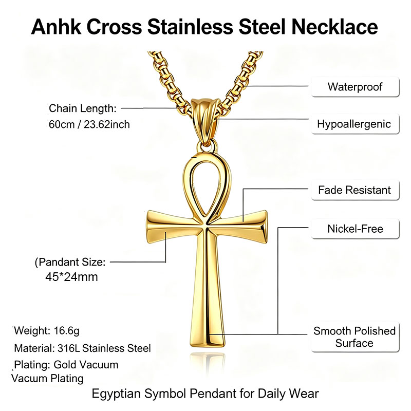 Egyptian Ankh Cross Pendant Ne - Men Fashion Egypt recension och pris