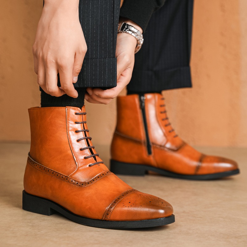 Luxury Men's Boots New High-to - Mens Fashion Dress Shoes recension och pris