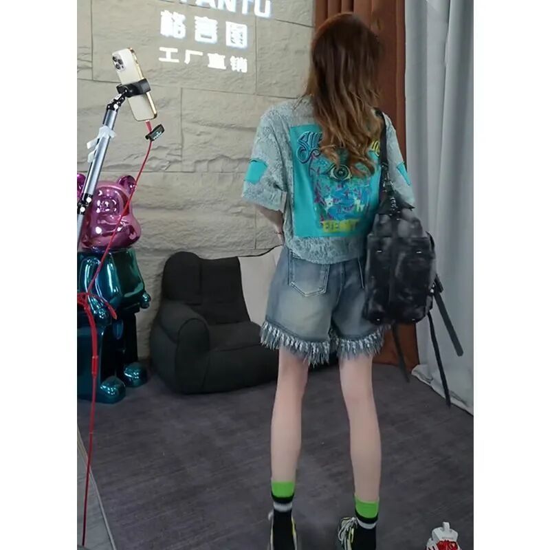 Spring and Summer New Western- - Jeans Shirt Fashion For Men recension och pris