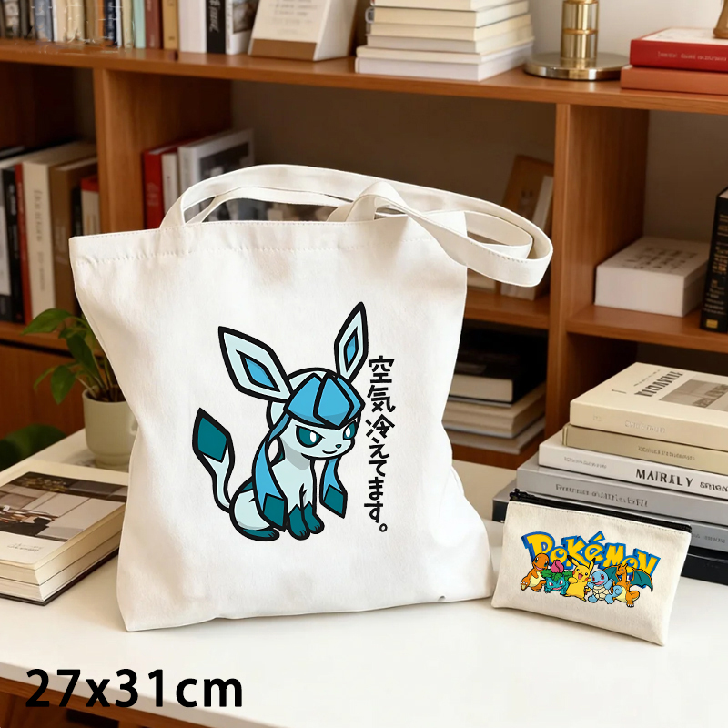 2PCS Pokemoned Canvas Bag and  - Crossbody Bag Men recension och pris
