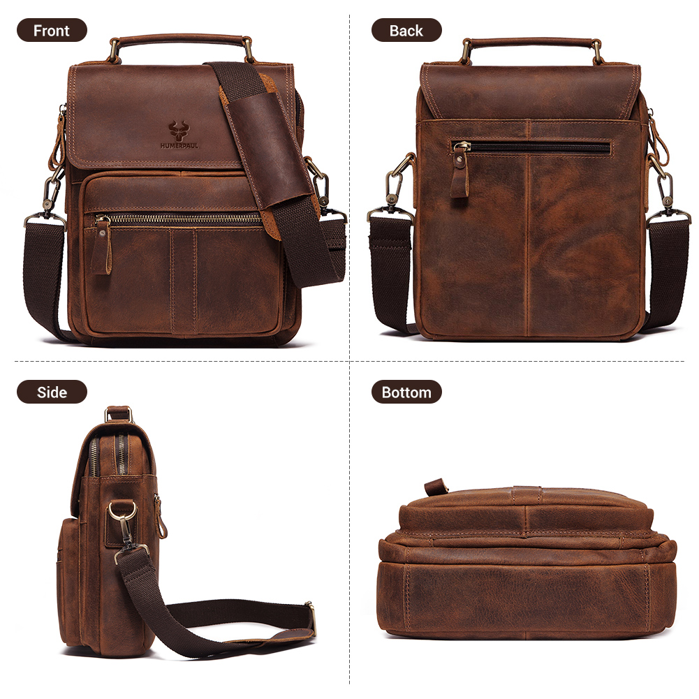 HUMERPAUL Genuine Leather Men' - Crossbody Bag Men recension och pris