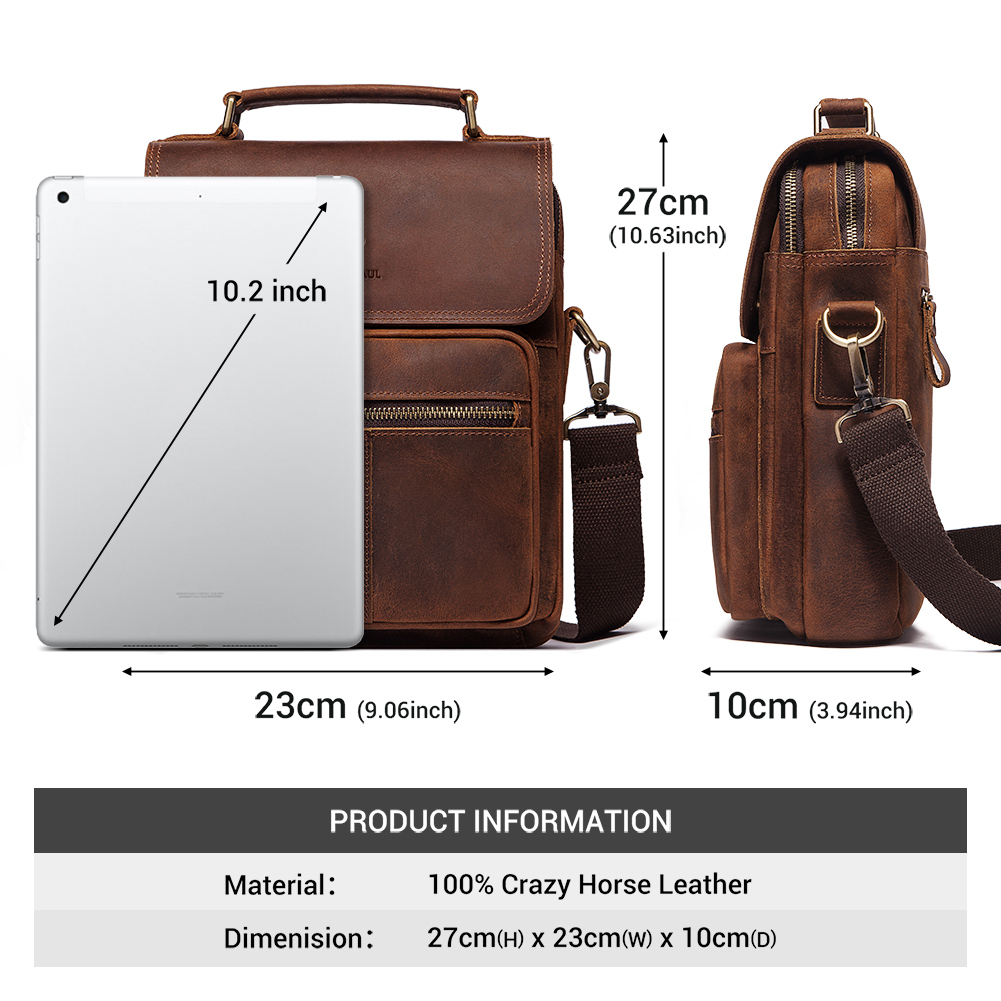 HUMERPAUL Genuine Leather Men' - Crossbody Bag Men recension och pris