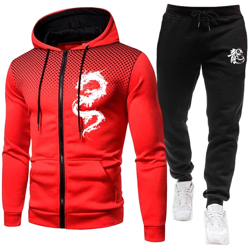 Men's Paris Dragon Pattern Fas - Men'S Fashion Zipper Hoodie recension och pris