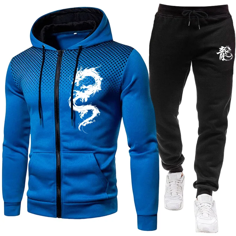 Men's Paris Dragon Pattern Fas - Men'S Fashion Zipper Hoodie recension och pris