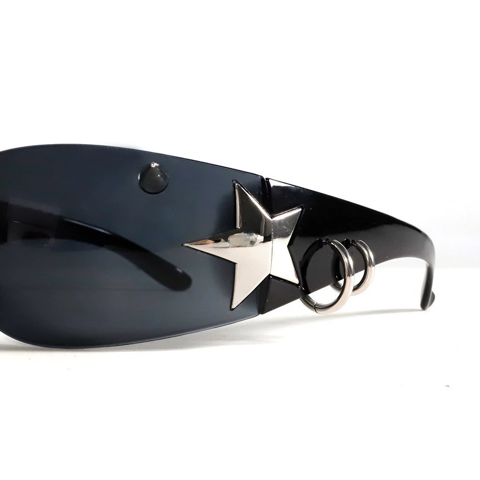 Rivet Punk Metal Star Frame Gl - Men'S Fashion Y2K recension och pris