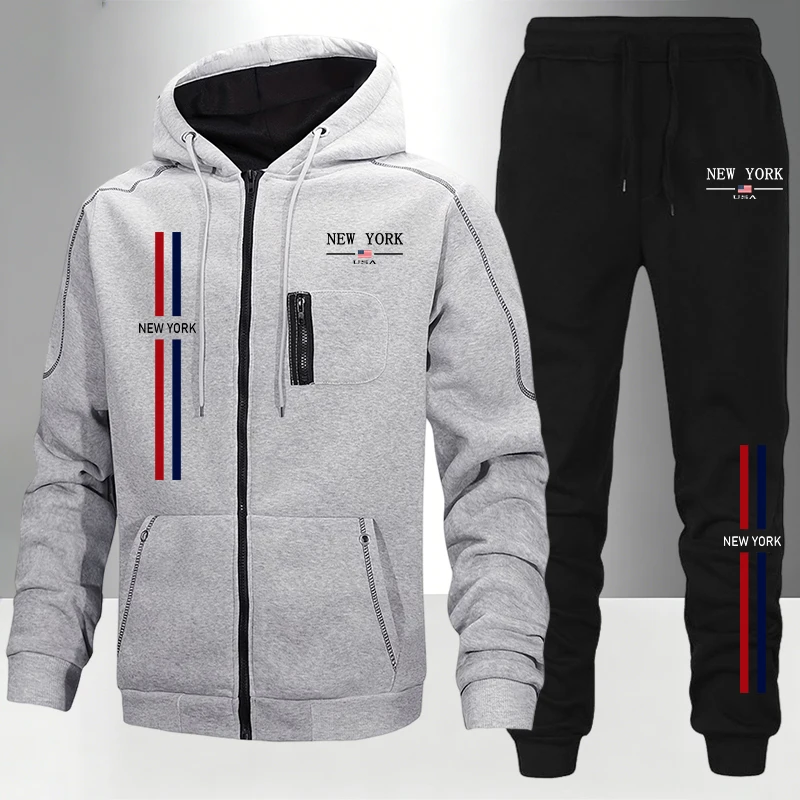 Men's Set/Coat/Pants Autumn Wi - Men'S Fashion Zipper Hoodie recension och pris