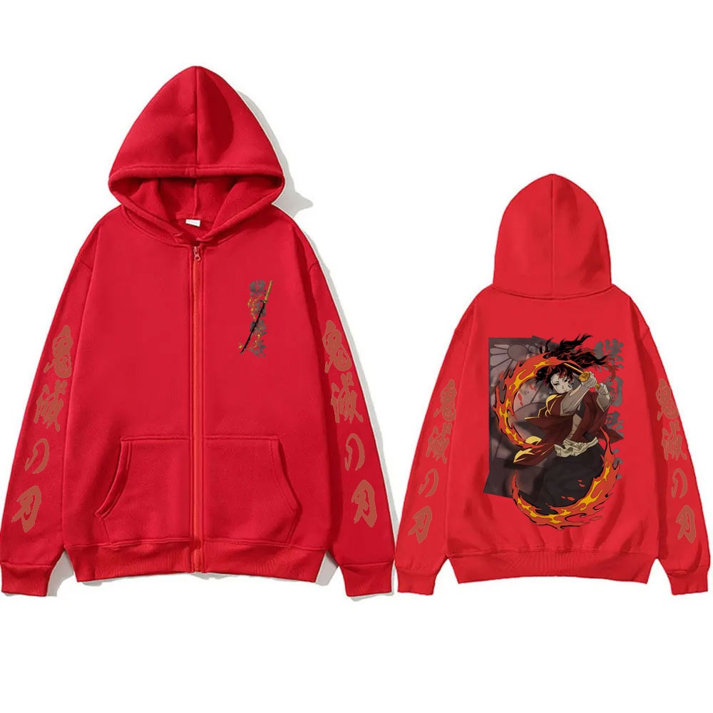 New Demon Slayer Tsugikuni Yor - Men'S Fashion Zipper Hoodie recension och pris