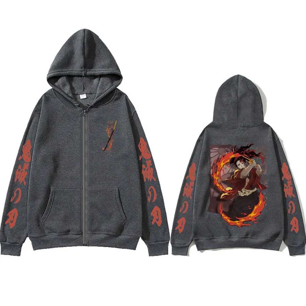 New Demon Slayer Tsugikuni Yor - Men'S Fashion Zipper Hoodie recension och pris
