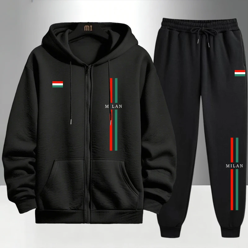 2026 Italy Printed Men's Set Z - Men'S Fashion Zipper Hoodie recension och pris