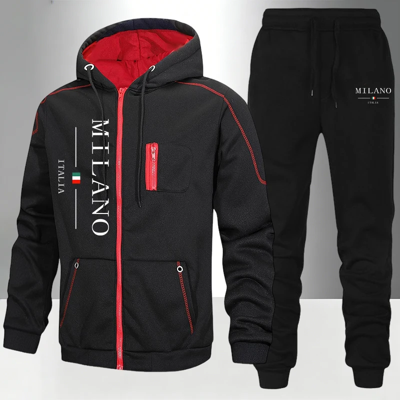 italy Fashion Men's Set/Coat/P - Men'S Fashion Zipper Hoodie recension och pris