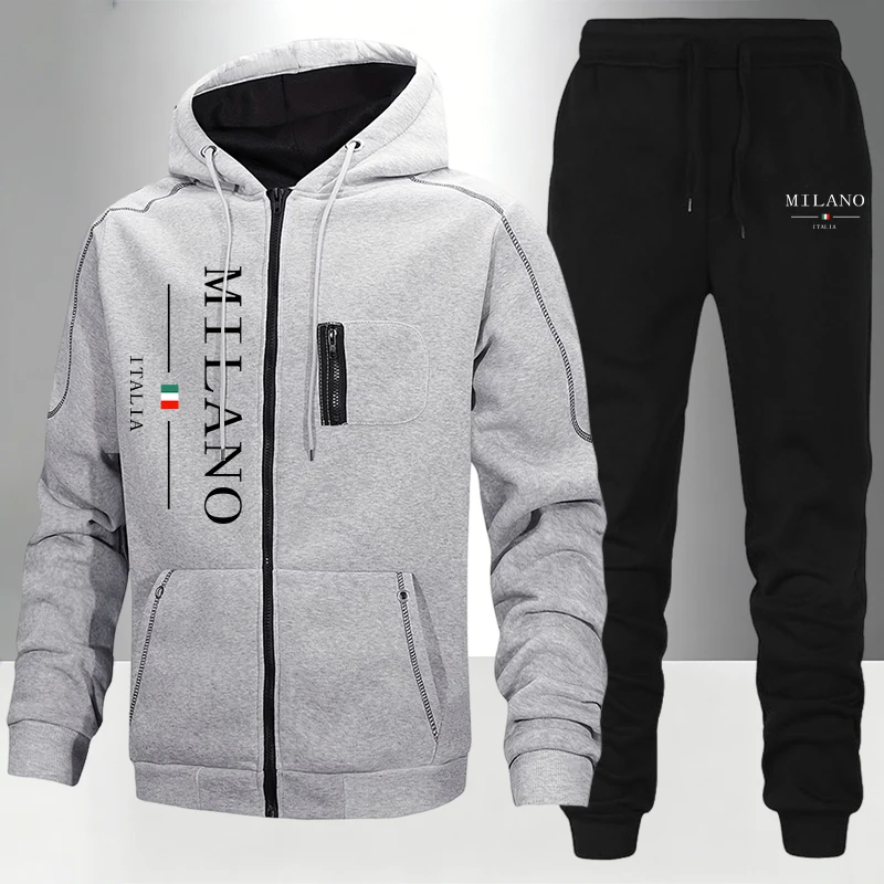 italy Fashion Men's Set/Coat/P - Men'S Fashion Zipper Hoodie recension och pris