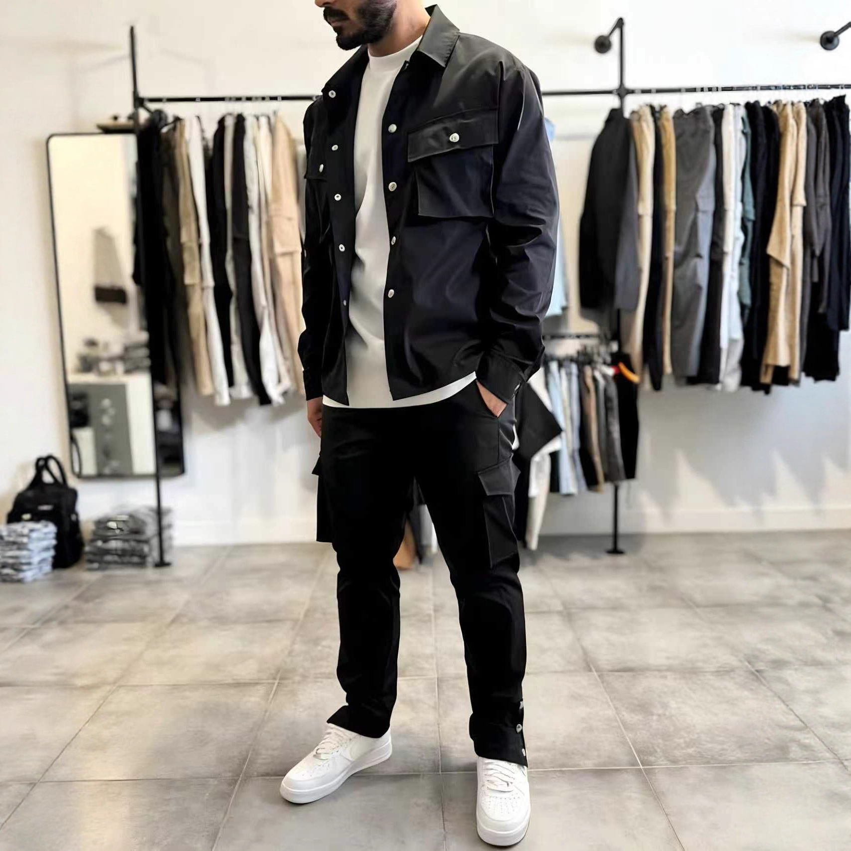 Fashion Men's Casual Tooling M - Men'S Fashion Zipper Jacket recension och pris