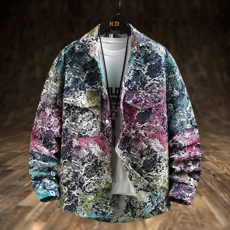 Spring Men's Lxury Denim Jacke - Jeans Shirt Fashion For Men recension och pris