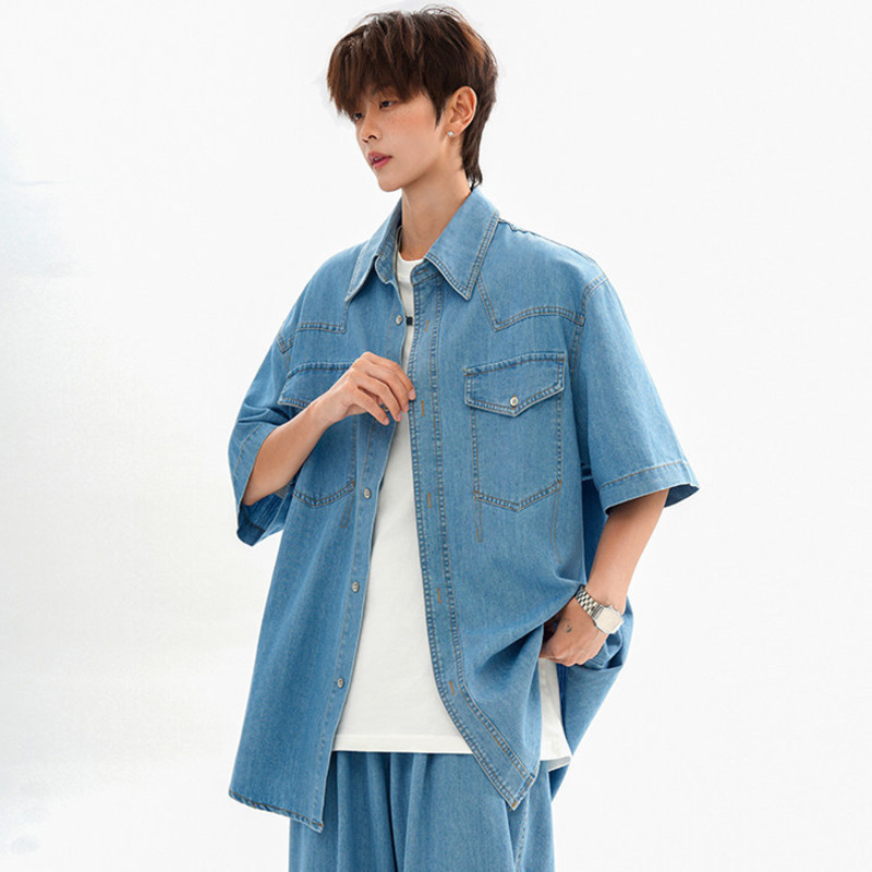 WTHT Fashion Men's Patchwork P - Jeans Shirt Fashion For Men recension och pris